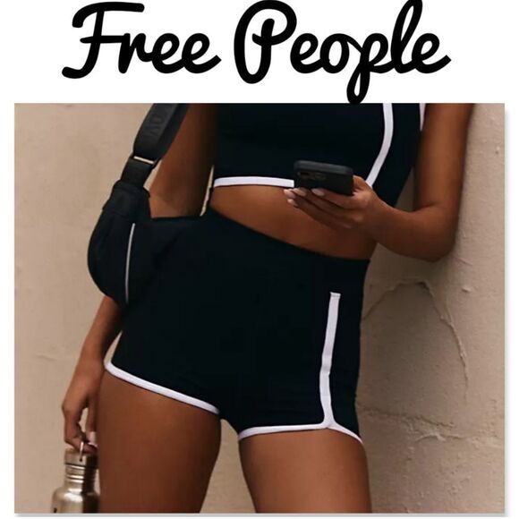 NWOT Free People Parisienne Colorblock Shorts - Picture 1 of 5